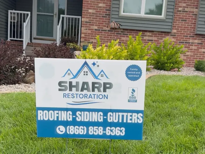Aerial video flyover of a Sharp Restoration siding project in Nebraska